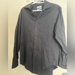 Calvin Klein charcoal button down shirt